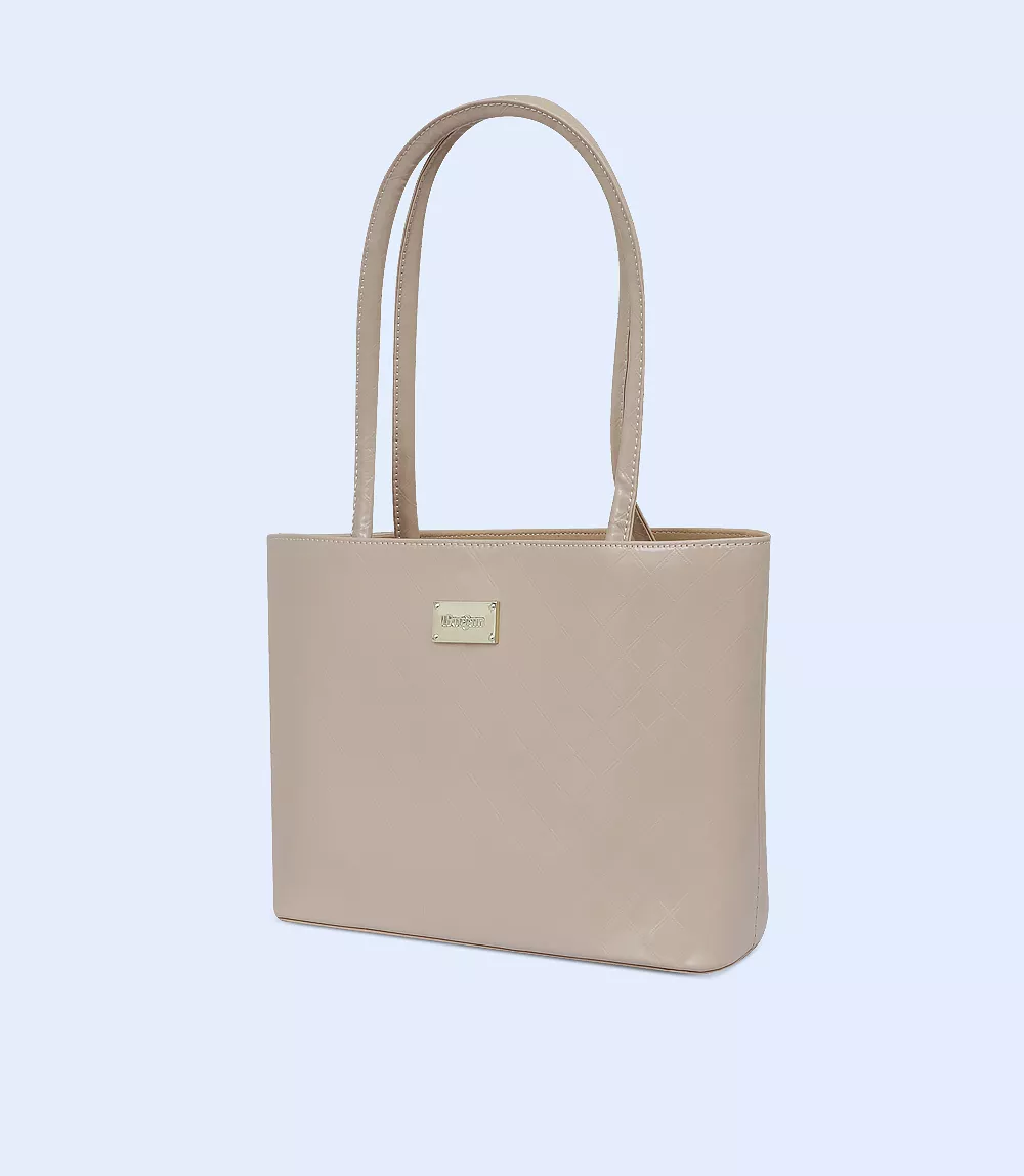 WB2283-BEIGE-Women Shoulder Bag