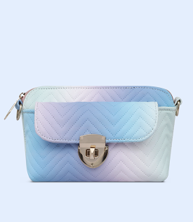 WB2523-BLUE-Women Shoulder Bag