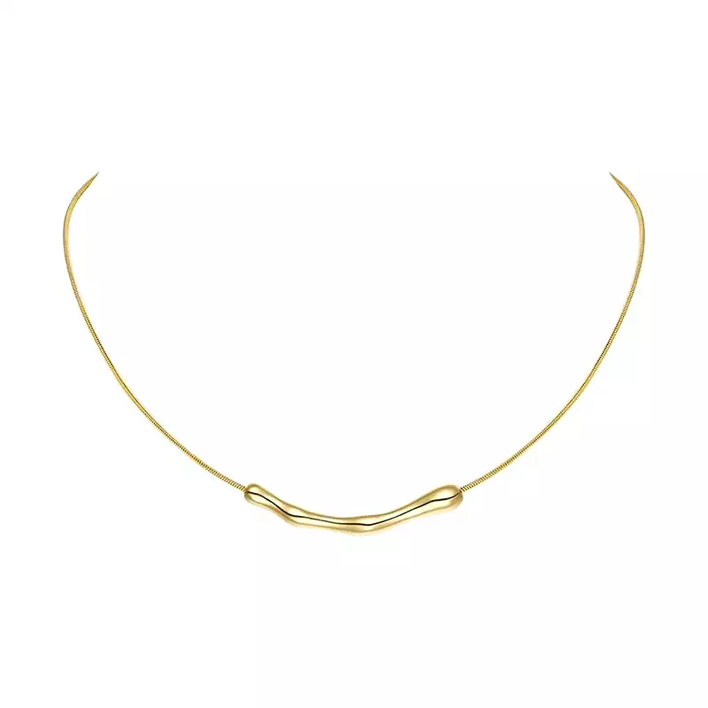 Women Simple Stainless steel Gold Color Collarbone Chain For Women’s Fashion Short Necklaces Jewelry