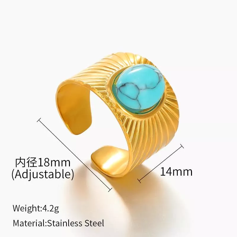 Women's Fashion Natural Stone Rings