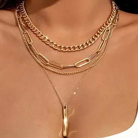 Women's Twisted Metal Bar Necklaces