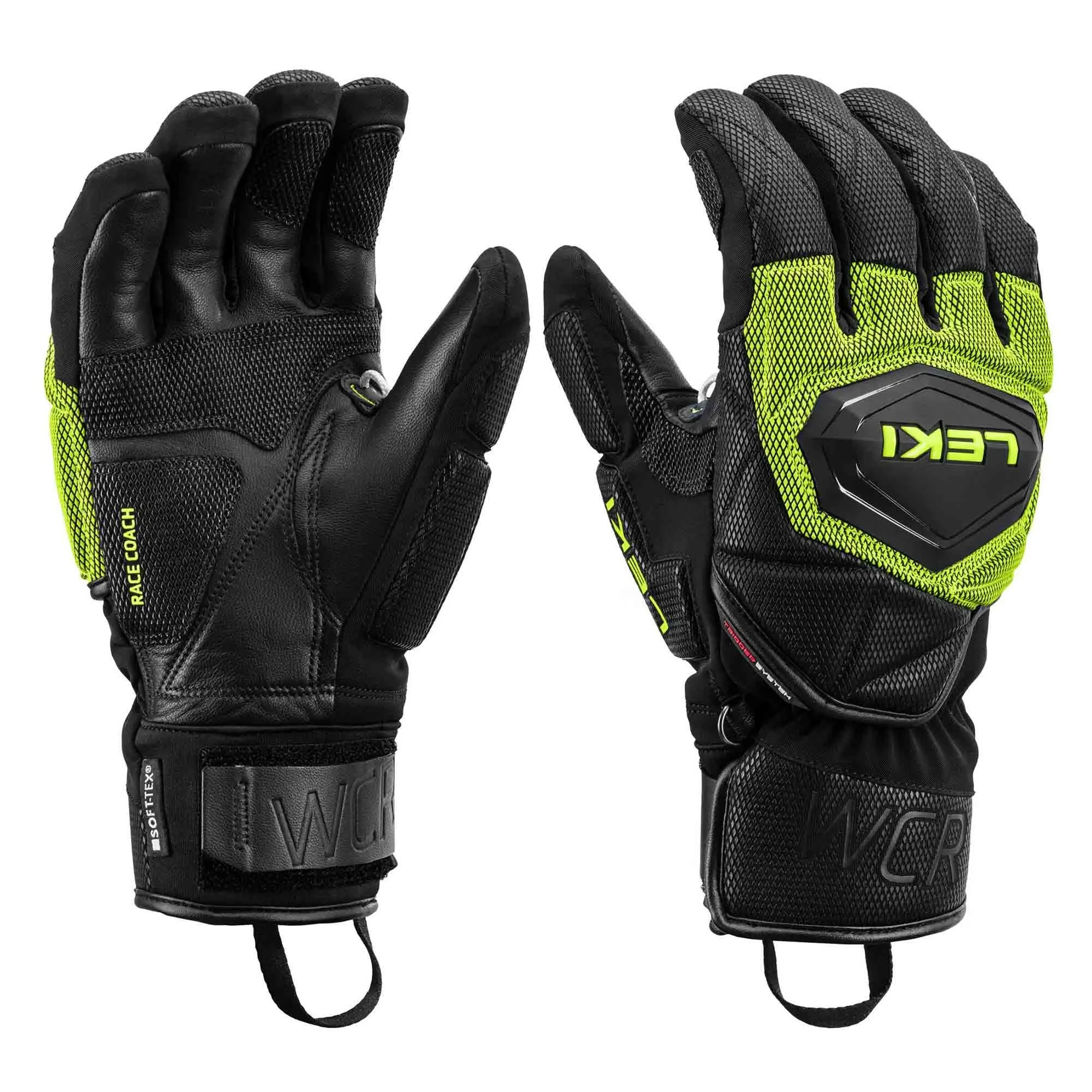 World Cup Race Coach 3D Gloves - Black/Ice Lemon