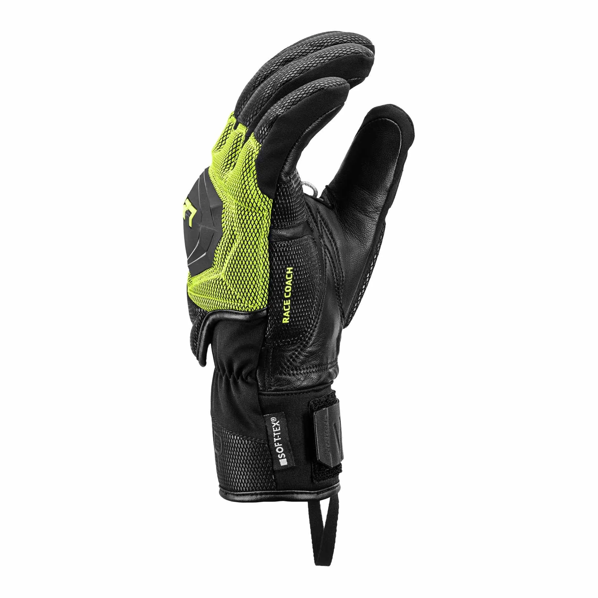 World Cup Race Coach 3D Gloves - Black/Ice Lemon