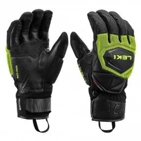 World Cup Race Coach 3D Gloves - Black/Ice Lemon