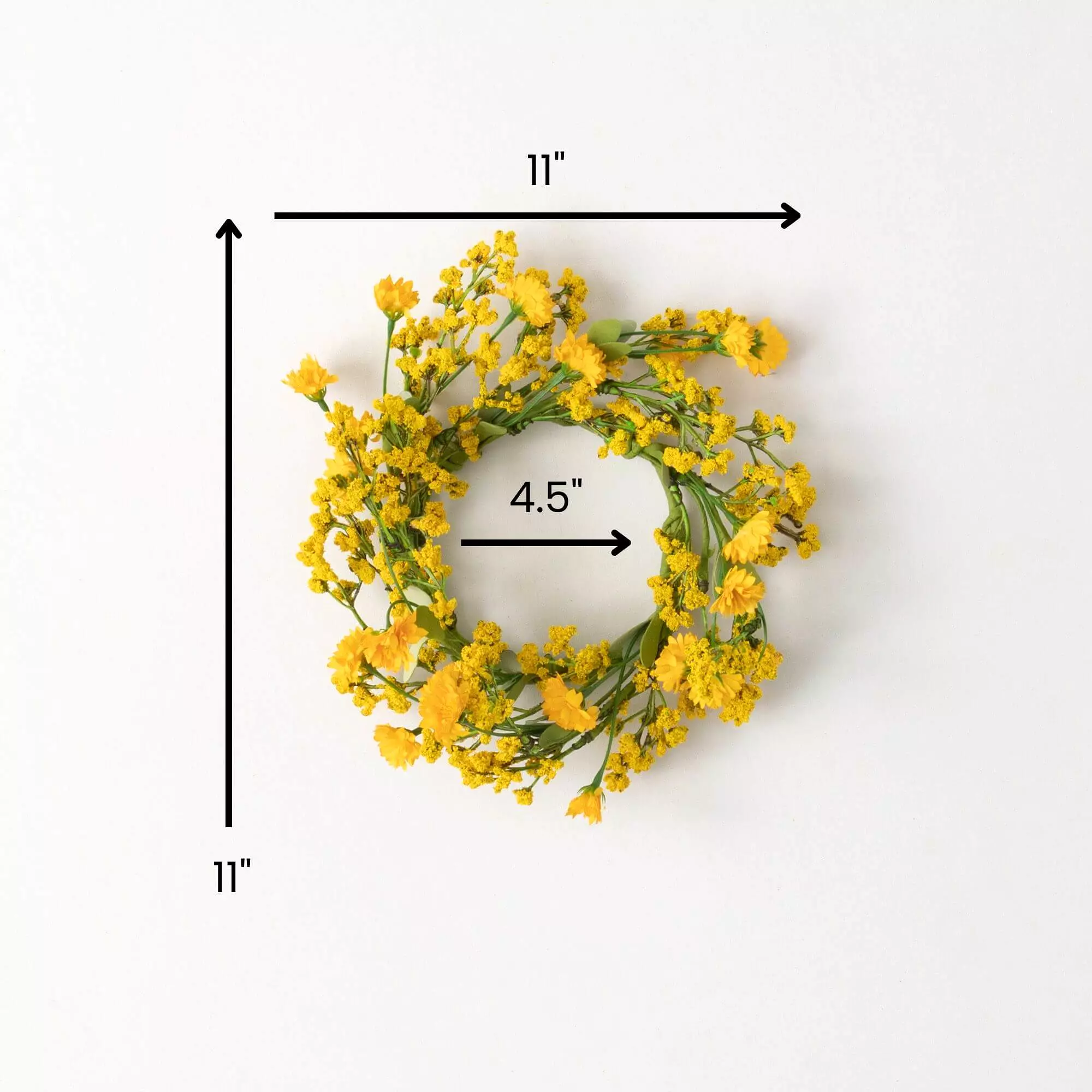 Yellow Wildflower Mini Wreath